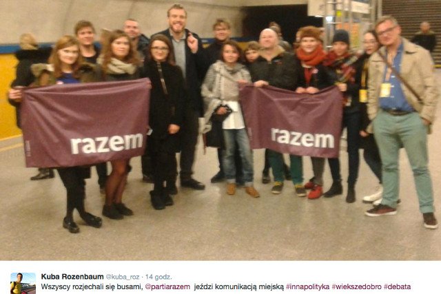 Adrian Zandberg wracał z debaty metrem