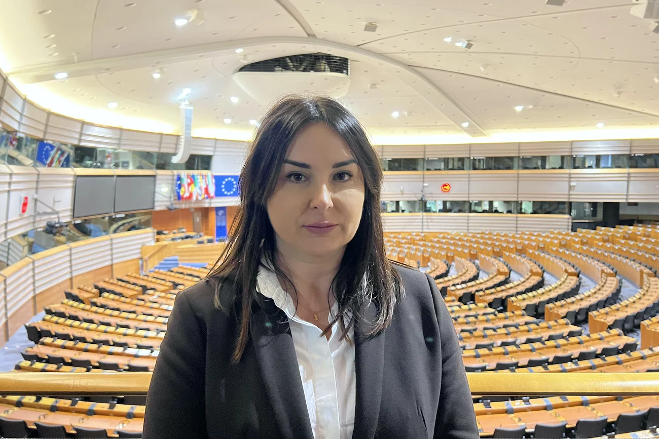 Barbara Skrobol, szwagierka Izy z Pszczyny, w Parlamencie Europejskim.