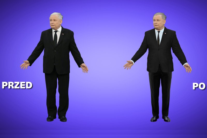 Jarosław Kaczyński makeover.