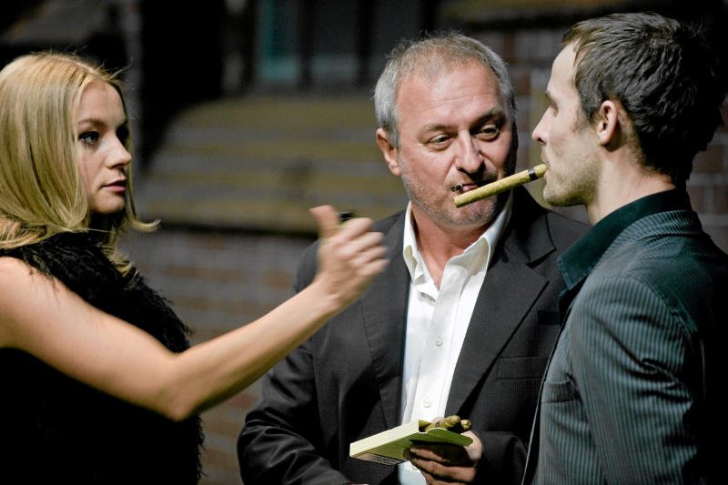 Aktor Wiesław Cichy w spektaklu "Ziemia Obiecana".