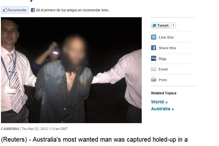 Malcolm Naden tuż po zatrzymaniu