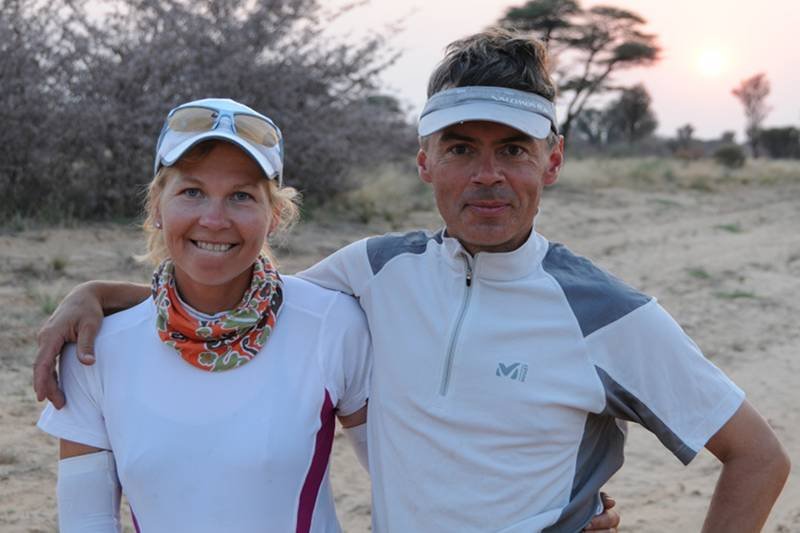 Jukka Viljanen ze swoją żoną, która nie ma najmniejszego problemu z dzieleniem pasji biegowej męża.