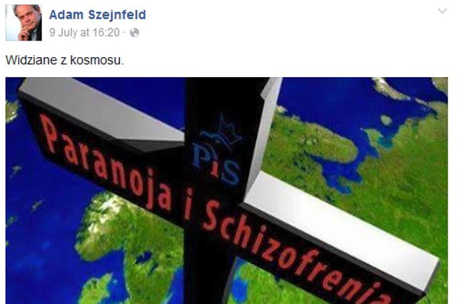 Kontrowersyjna grafika została już usunięta z facebookowego profilu Szejnfelda