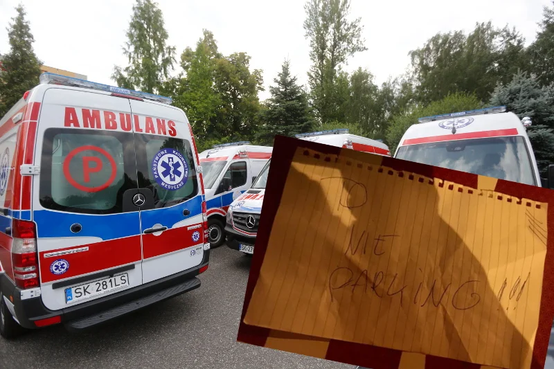 Kartka zatknięta za wycieraczkę karetki oburzyła internautów. Jest też przykładem zwyczajnej głupoty.