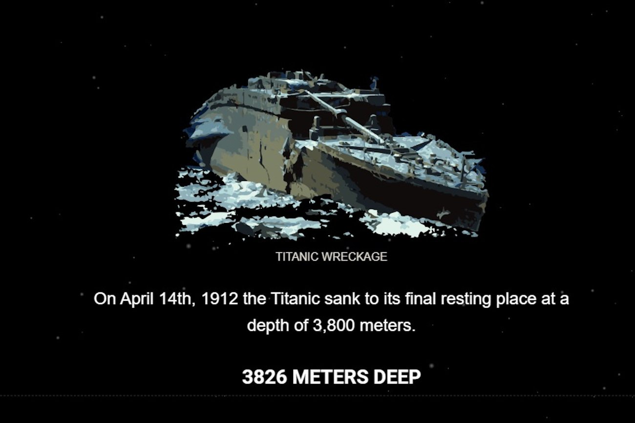 Ta strona pokazuje, jak wygląda ocean na poszczególnych głębokościach.