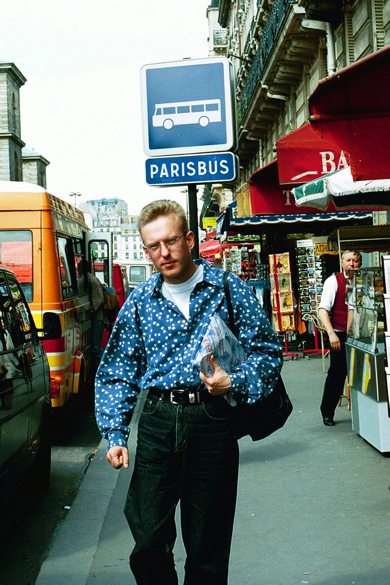 Mariusz Szczygieł w Paryżu w 1993