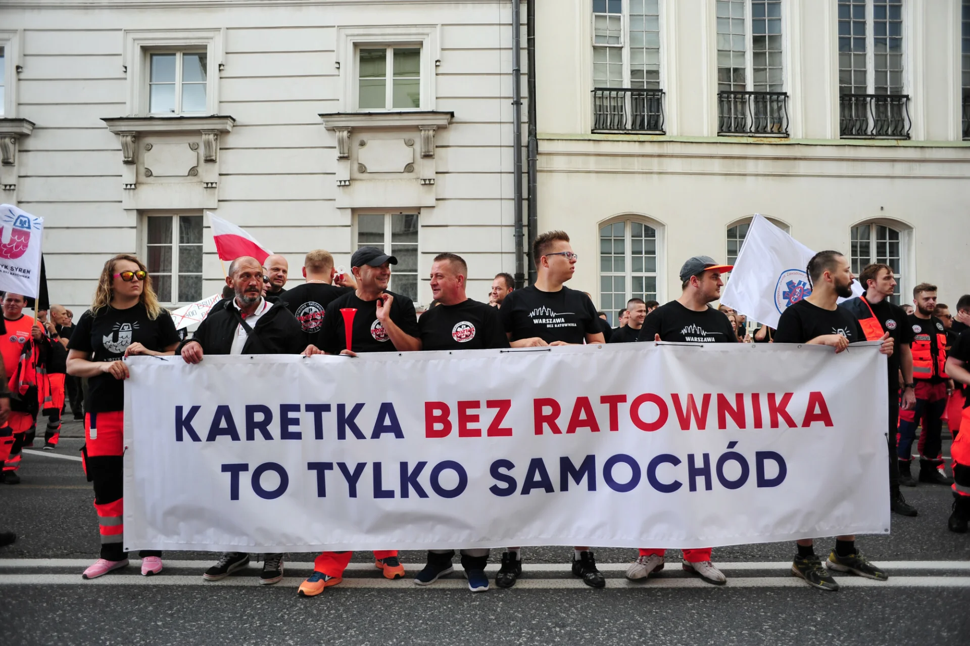 Ratownicy podwyżek dopominają się od dawna. Niestety bez skutku. Na zdjęciu strajk z 2017 r.