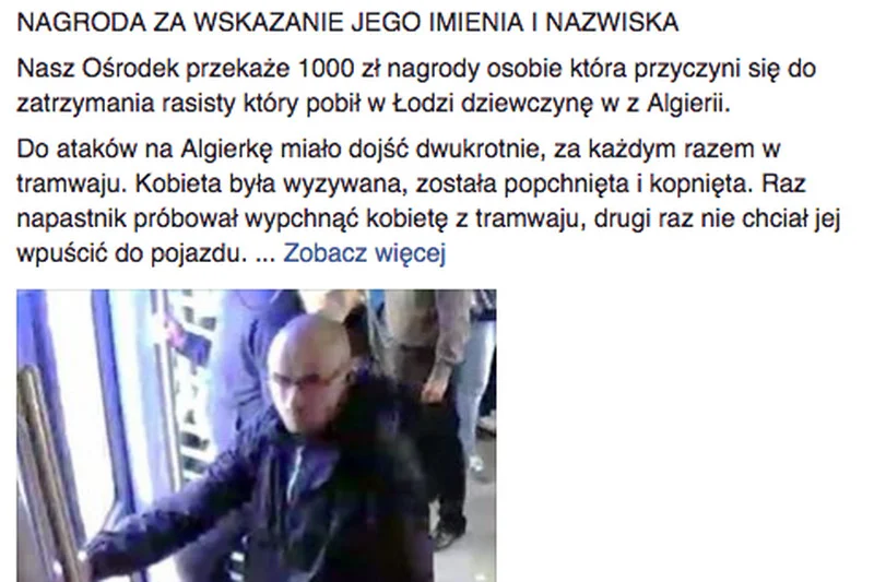 W czerwcu dzięki akcji Ośrodka udało się rasistę, który dwukrotnie pobił w tramwaju dziewczynę z Algierii