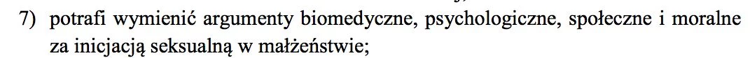M.in. to ma umieć uczeń. Fragment nowej podstawy programowej do wychowania do życia w rodzinie.
