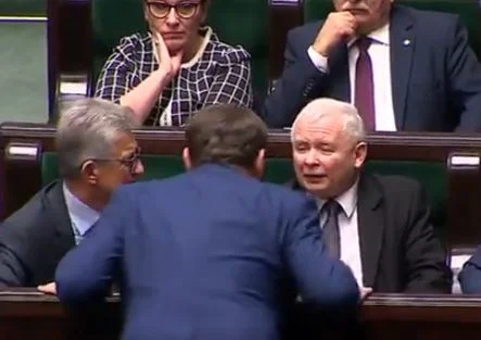 Prezes Kaczyński i poseł PiS Dominik Tarczyński.