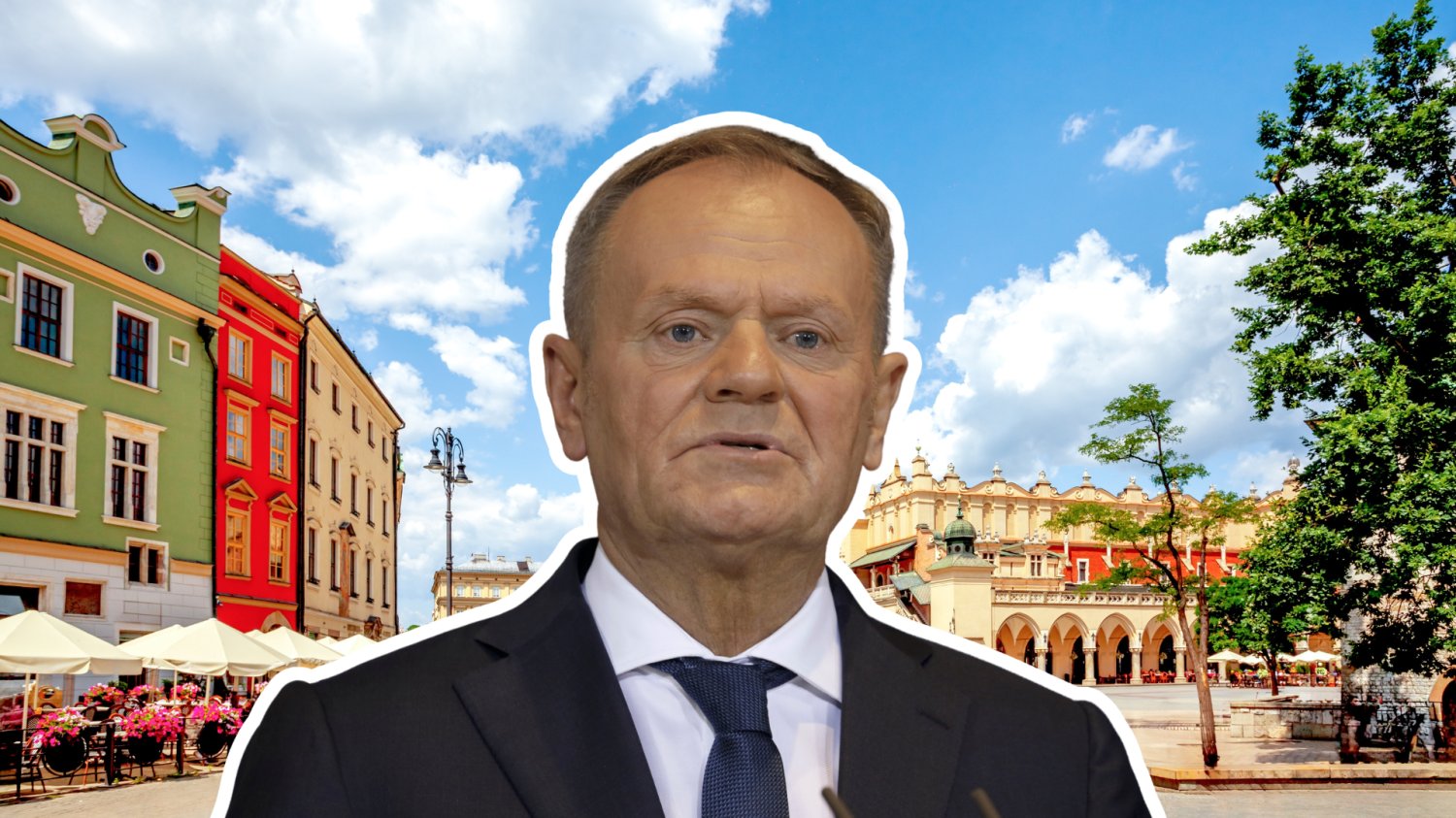 Znany biznesmen potwierdza. KO zaproponowała mu start w wyborach w Krakowie Donald Tusk w tle rynek w Krakowie