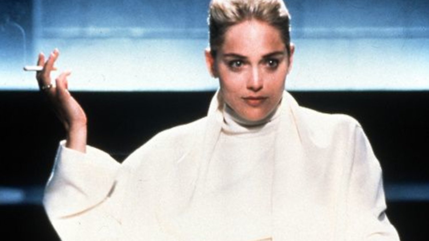 Sharon Stone w filmie "Nagi Instynkt".