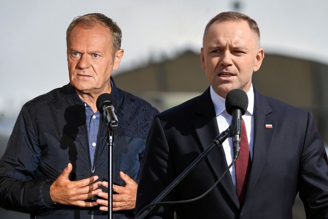 Nawrocki w Krzesinach, Tusk w Łasku. Tym razem zastosowali się do własnych apeli