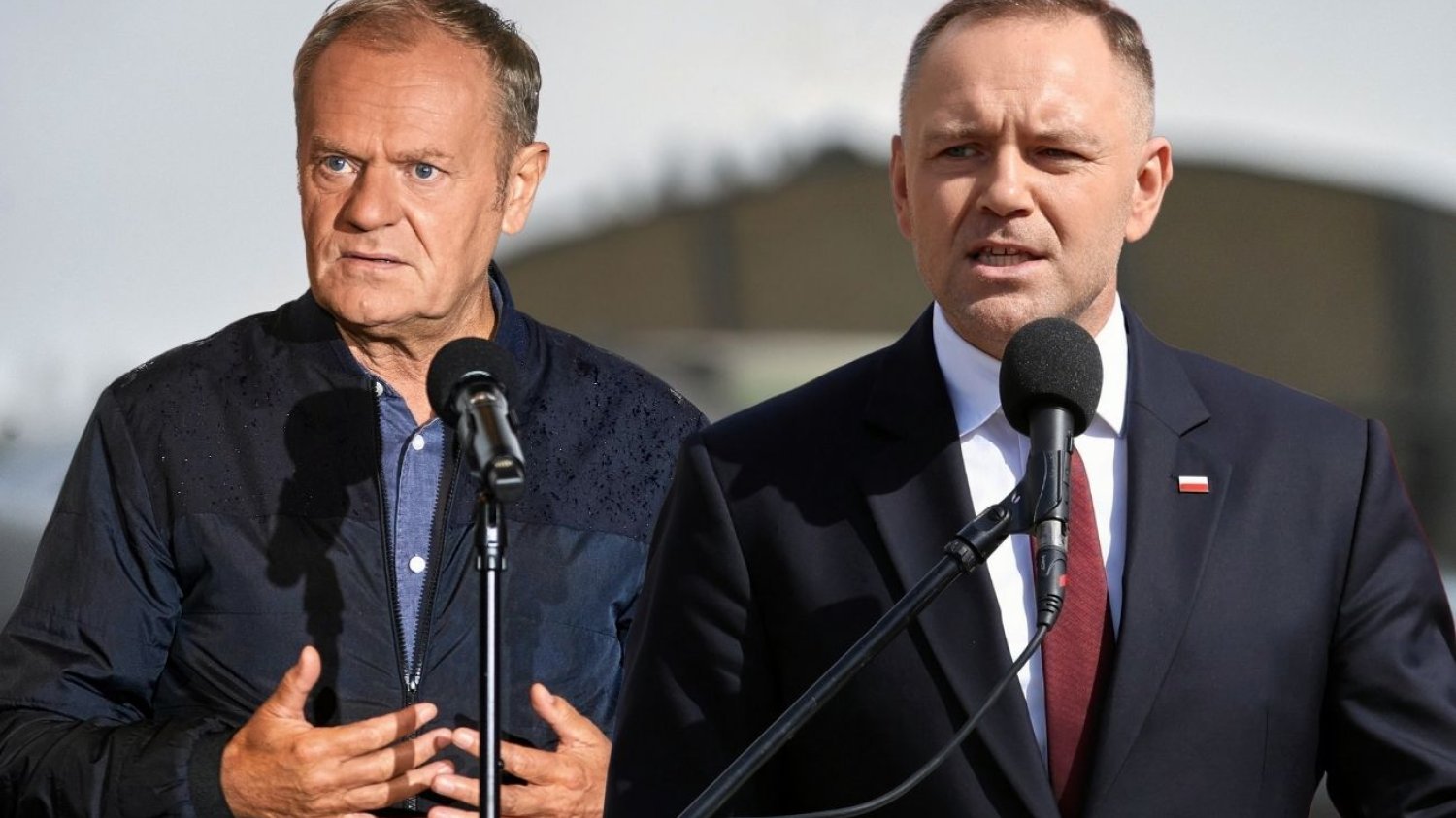Nawrocki pojawił się w Krzesinach, natomiast Tusk w Łasku.