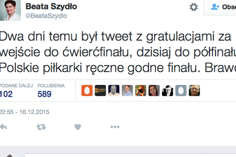 Premier Szydło pogratulowała polskim piłkarkom ręcznym