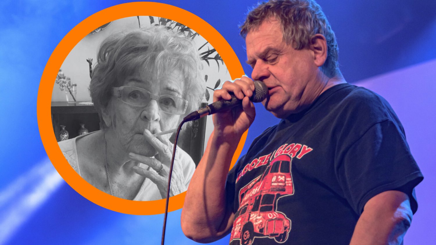 Krystyna Staszewska, matka Kazika Staszewskiego, nie żyje Nie żyje matka Kazika Staszewskiego. Na zdjęciu piosenkarz przy mikrofonie, obok w kółku zdjęcie jego mamy, Krystyny.