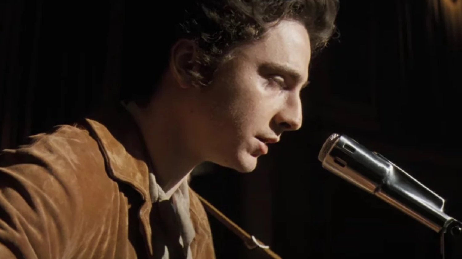 Timothee Chalamet jako Bob Dylan w "Kompletnie nieznanym"
