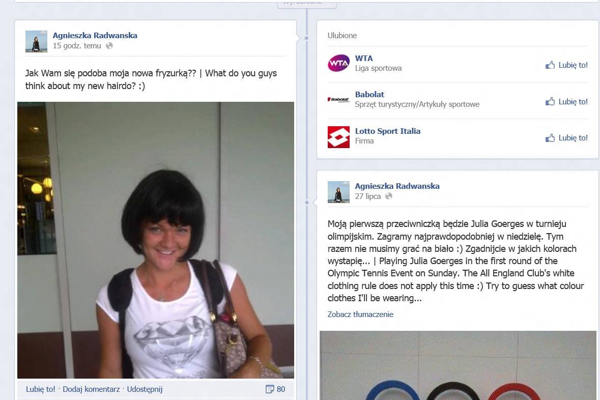 Agnieszka Radwańska pyta się na Facebooku, czy podoba się nam jej nowa fryzura