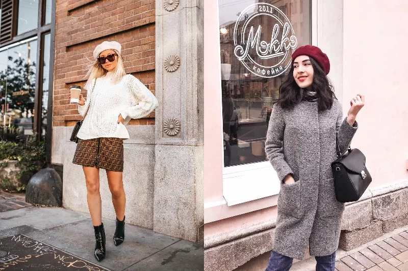 Beret doda stylizacji paryskiego stylu