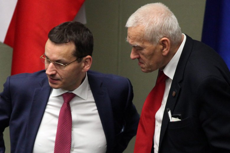 Mateusz Morawiecki i jego ojciec - Kornel Morawiecki.