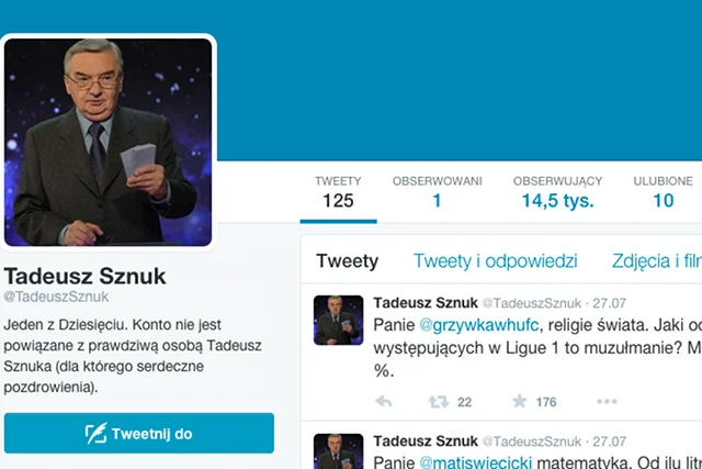 Fake'owe konta na Twitterze i Facebooku