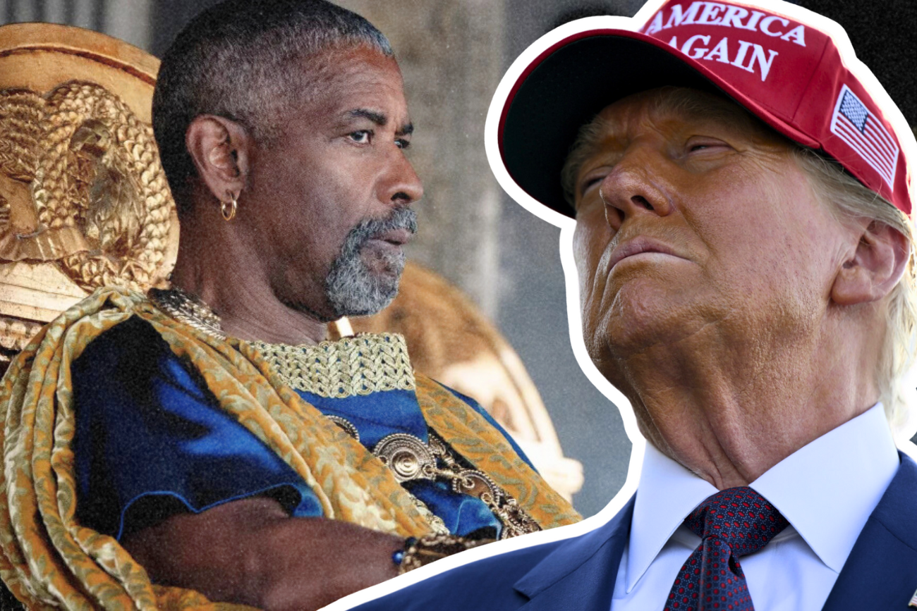 Makrynus Denzela Washingtona w "Gladiatorze 2" jest porównywany do Donalda Trumpa
