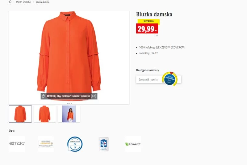Modna pomarańczowa koszula kosztuje teraz w Lidlu 29,99 zł.
