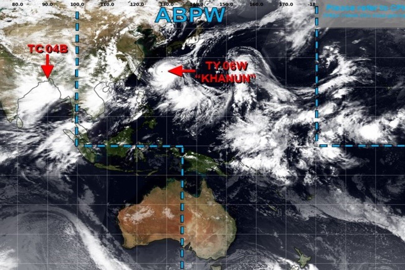 Do Japonii zbliża się tajfun Khanun.