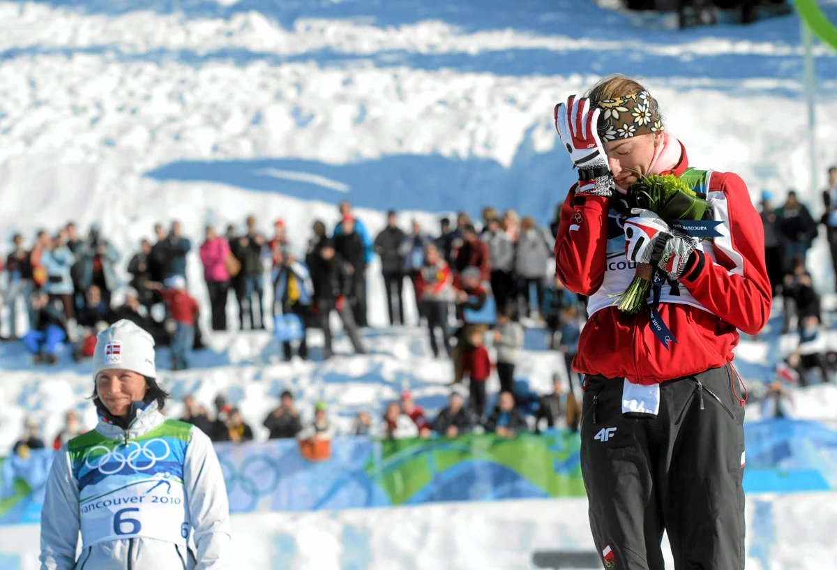Vancouver, Whistler, Justyna Kowalczyk na podium
