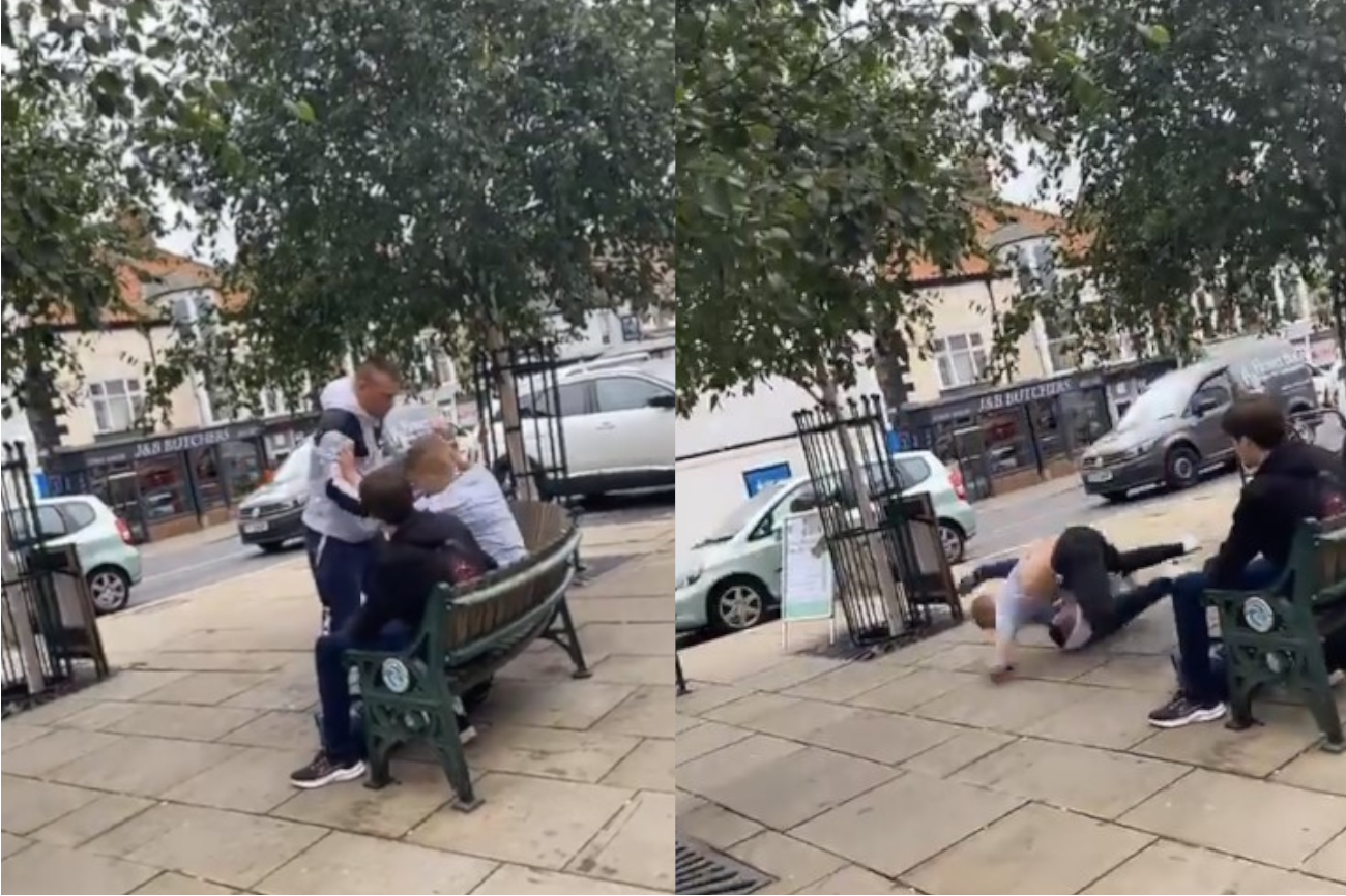 Nagranie z bójki w North Yorkshire stało się hitem internetu.