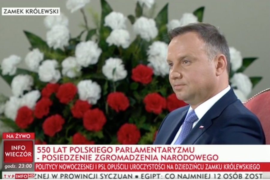 Andrzej Duda wygłosił orędzie z okazji 550-lecia parlamentaryzmu w Polsce.