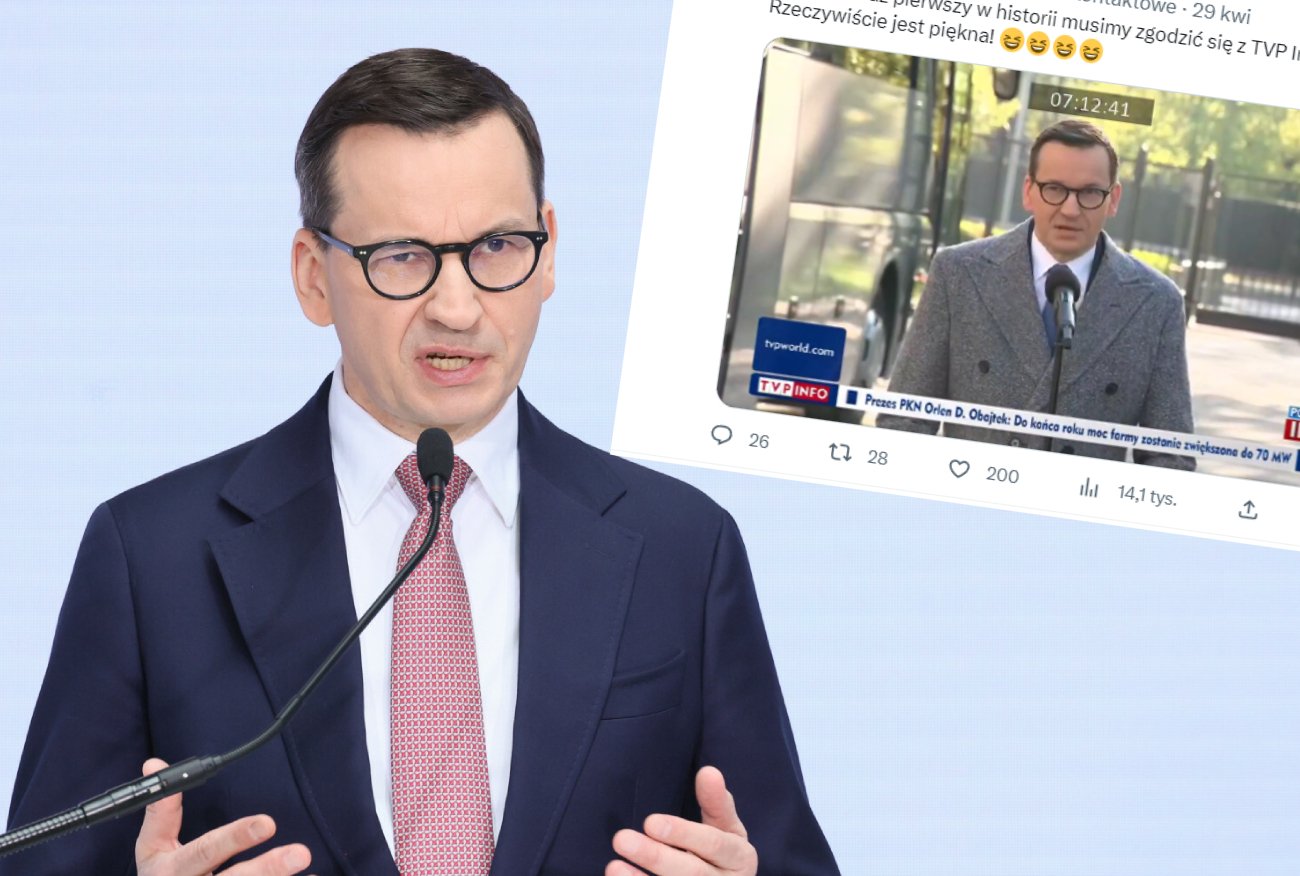 Solidna wpadka TVP na wizji. Komentowali ubiór Morawieckiego.