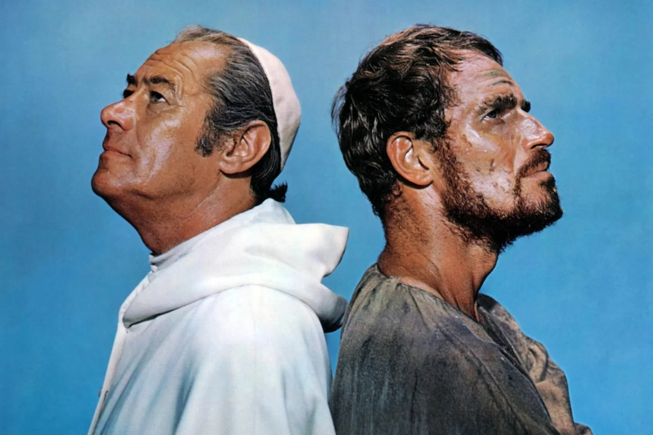 Rex Harrison i Charlton Heston w filmie "Udręka i ekstaza"