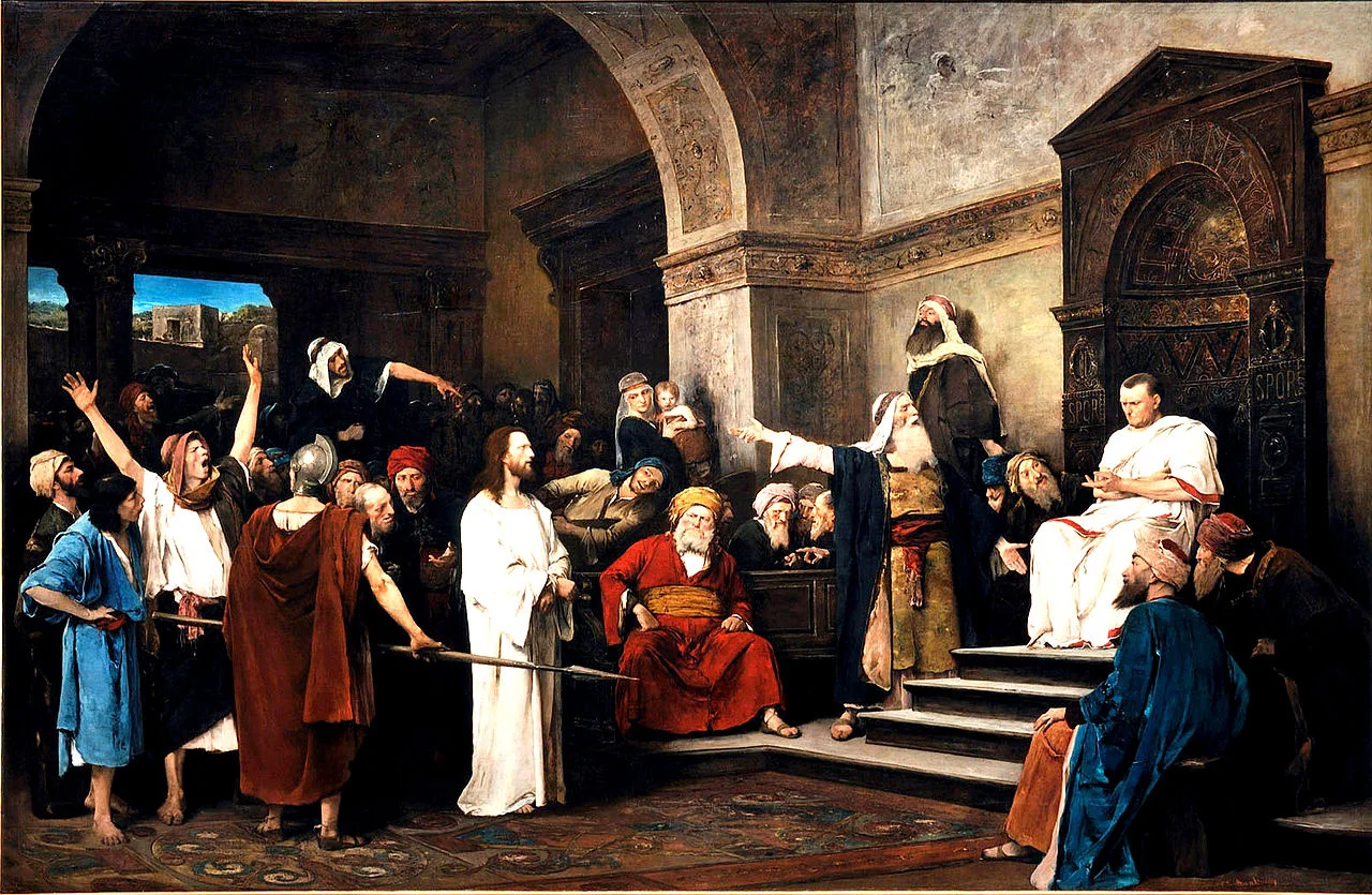 Chrystus przed Piłatem, Michael von Lieb, 1881.