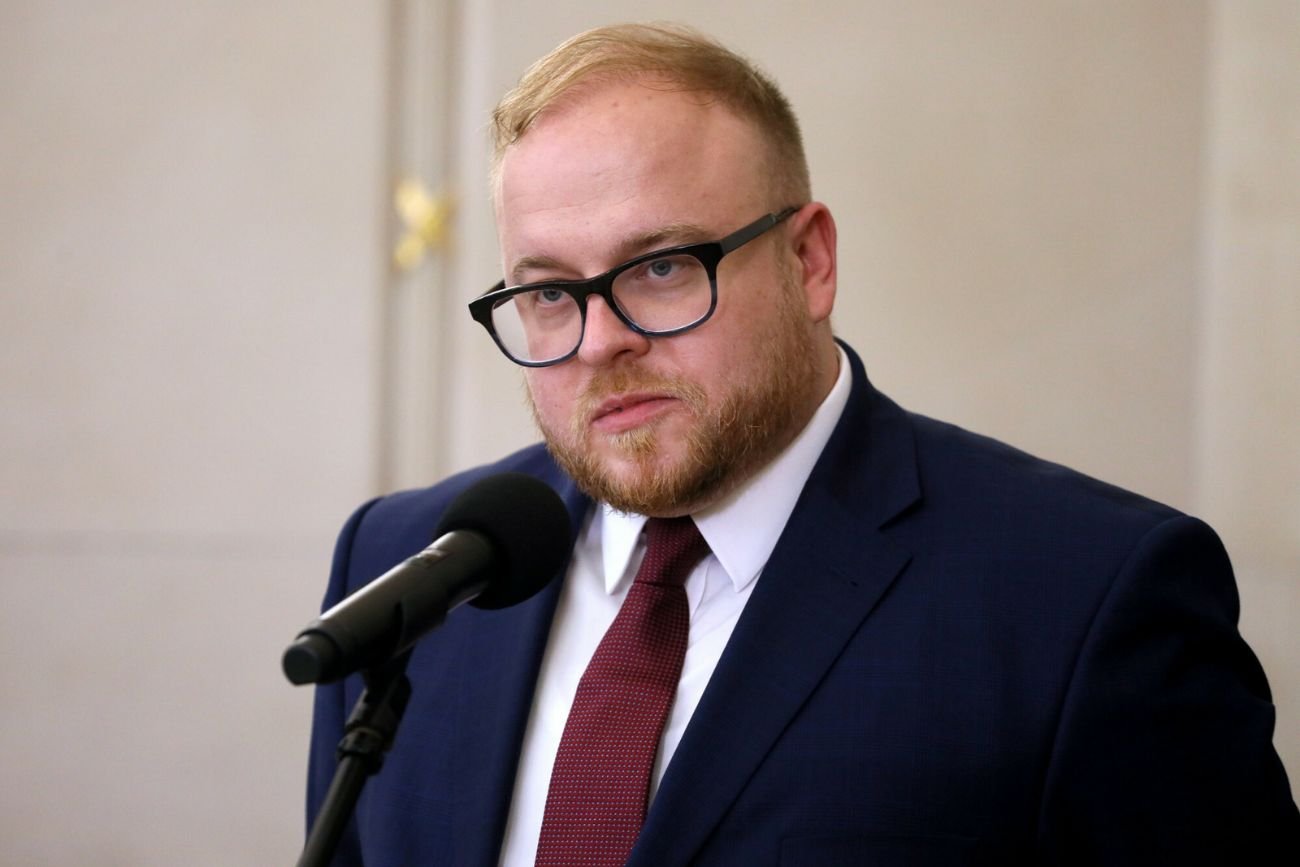 Rzecznik MSZ Łukasz Jasina.