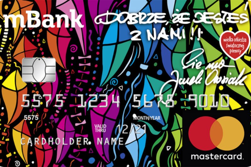 mBank podwoi wpłaty na WOŚP oraz wypuści limitowaną serię kart płatniczych z grafiką autorstwa Jurka Owsiaka