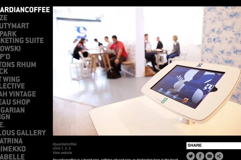 #guardiancoffee za sprawą internetu staje się niezwykle popularnym miejscem. Czy "gazetowa" kawiarnia ma szanse na sukces?