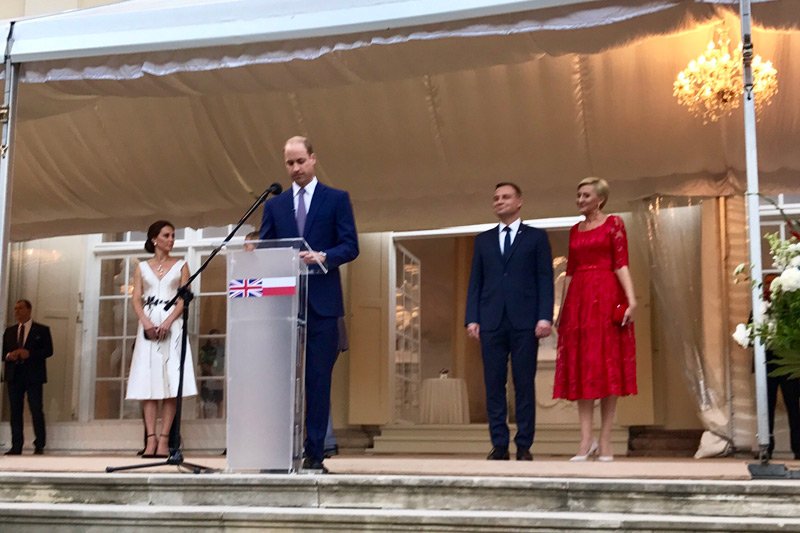 Brytyjski książę William wygłosił przemówienie w Warszawie. Poświęcił je głównie polskiej historii.