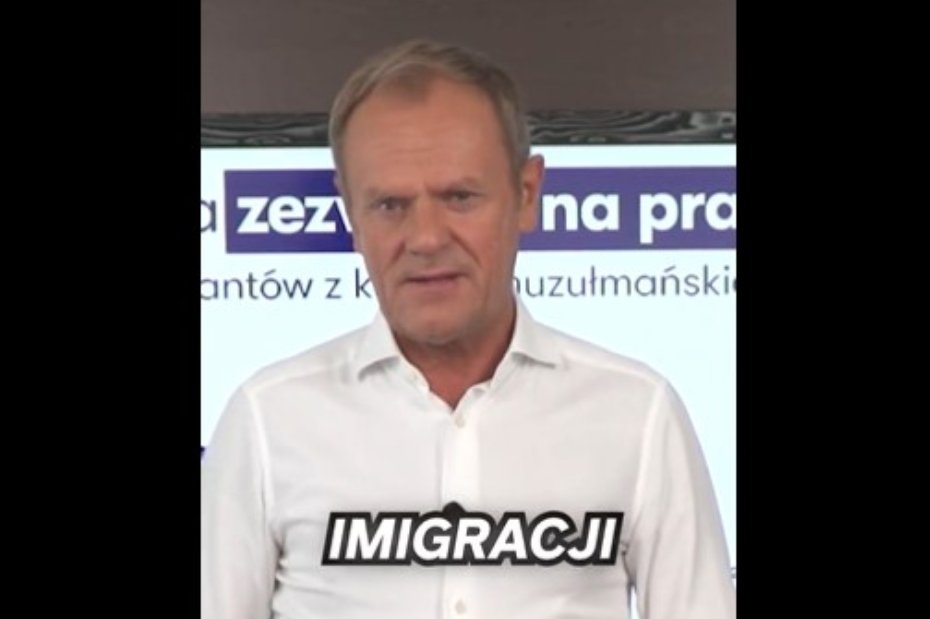 Donald Tusk zamieścił nowe nagranie ws. polityki migracyjnej.