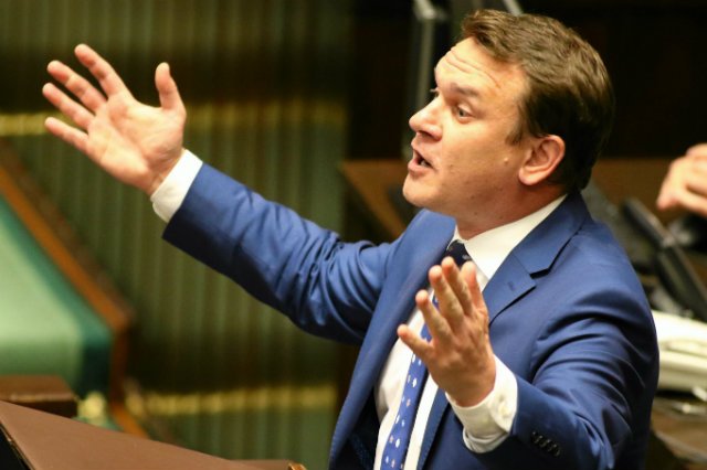 Dominik Tarczyński był gościem programu "Fakty po faktach".