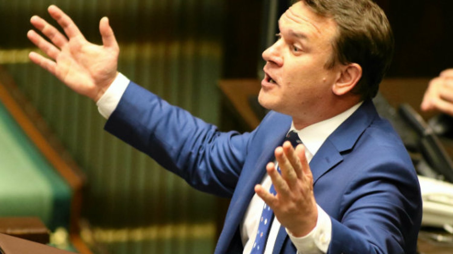 Dominik Tarczyński był gościem programu "Fakty po faktach".