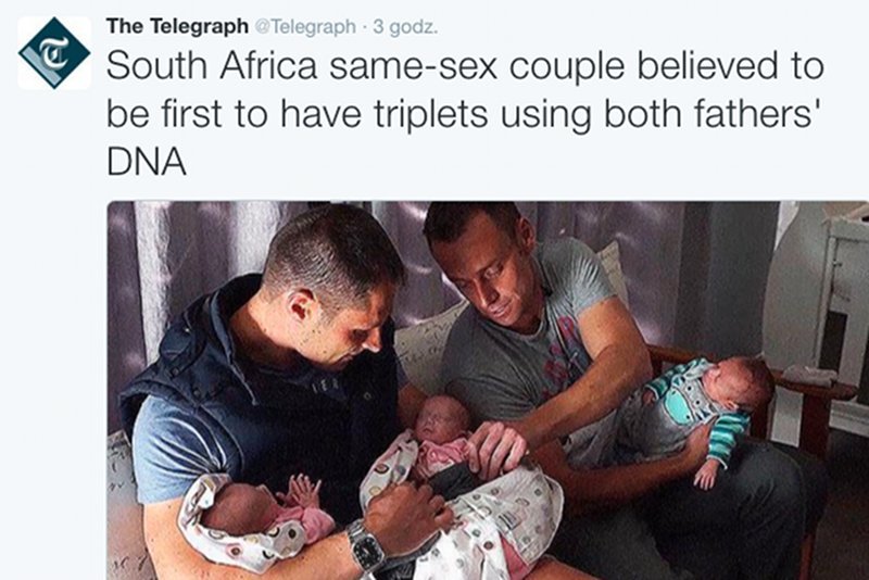 Dwóch ojców, jedna surogatka i trojaczki. Dzieci wypisano już ze szpitala.