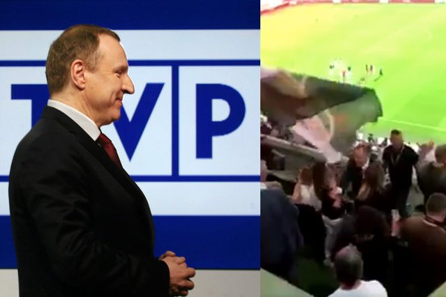Jacek Kurski w pośpiechu opuszczał stadion Legii. Wszystko przez to, że przyszedł kibicować Lechii Gdańsk zamiast stołecznym piłkarzom.