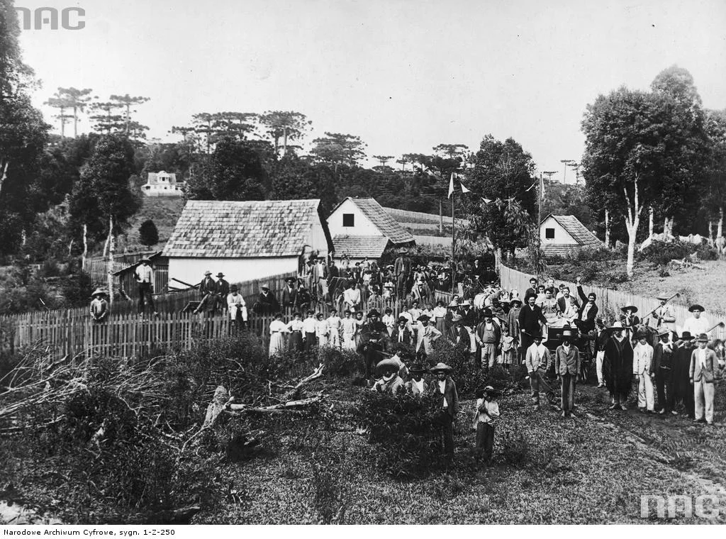 Wesele w kolonii polskiej Itaperussu w stanie Parana w Brazylii, 1928.