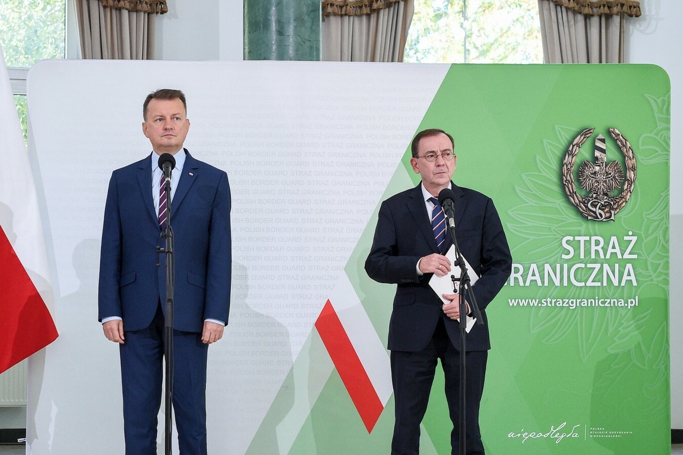 Konferencja o migrantach na granicy z Białorusią we wrześniu 2021 roku.