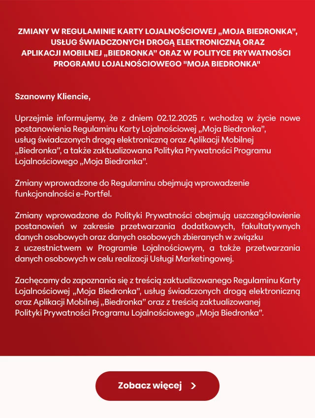 W aplikacji Moja Biedronka znajdziesz e-Portfel. Chodzi o system kaucyjny W aplikacji Moja Biedronka znajdziesz e-Portfel. Chodzi o system kaucyjny
