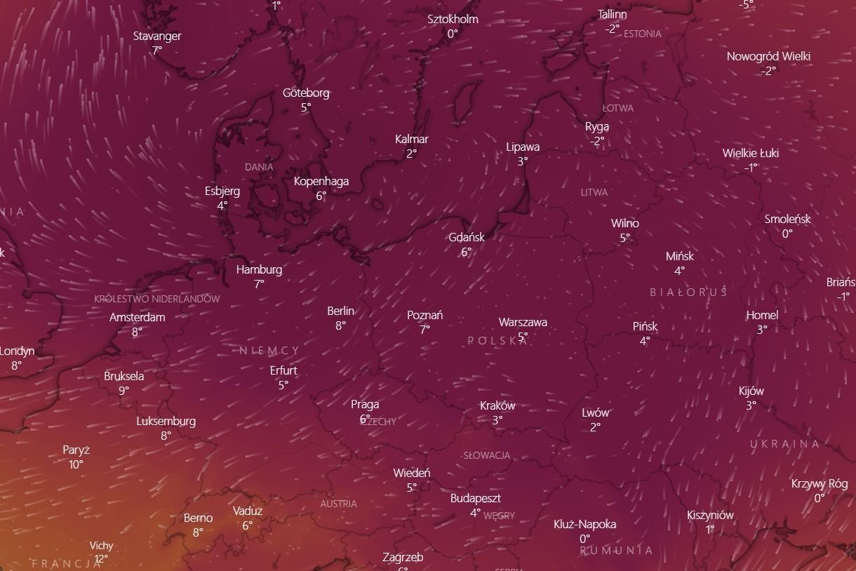 Antycyklon ma pojawić się w Polsce około 19 marca 2022 roku.