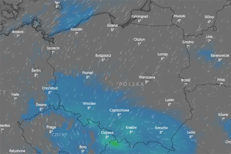 Pogoda nie będzie rozpieszczała w niedzielę mieszkańców południowej Polski.