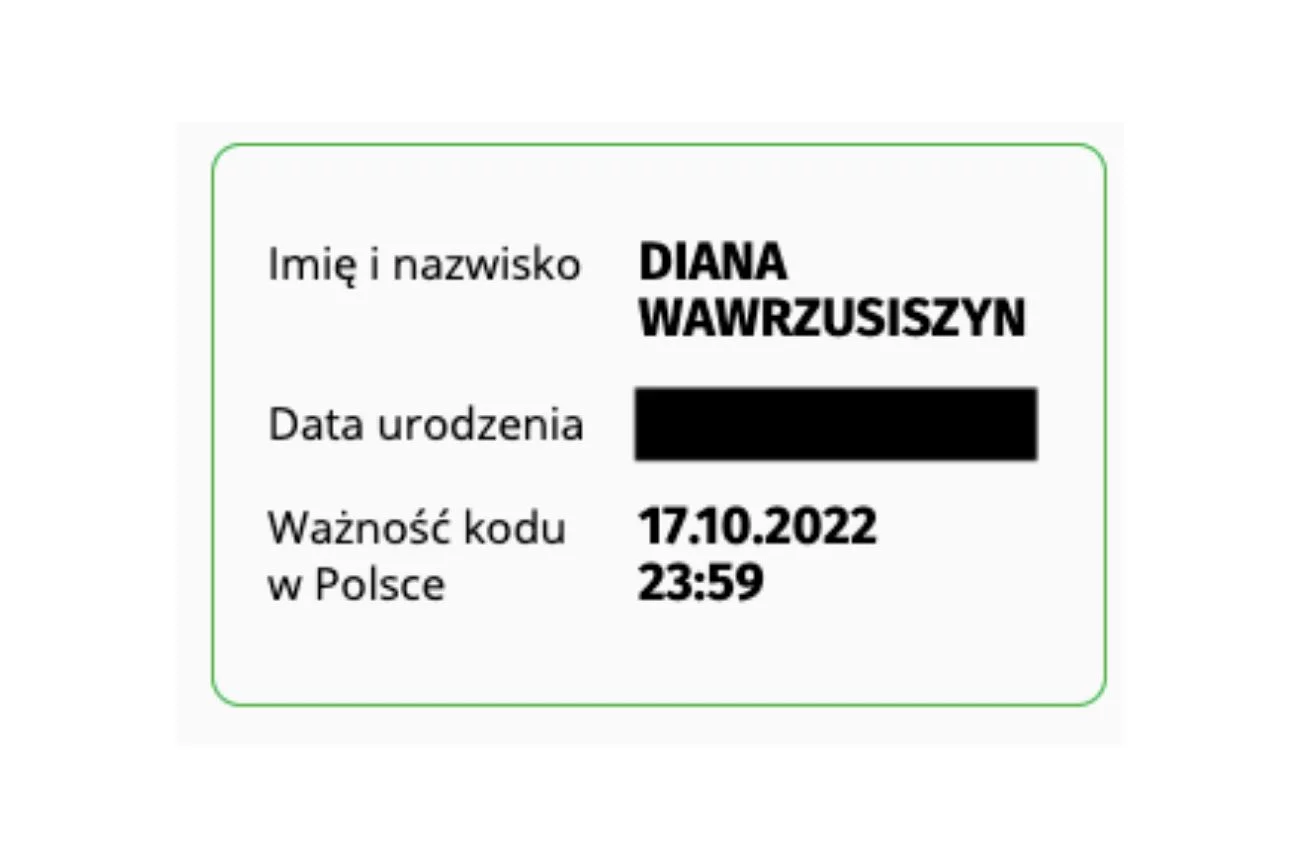 Screen z Internetowego Konta Pacjenta.