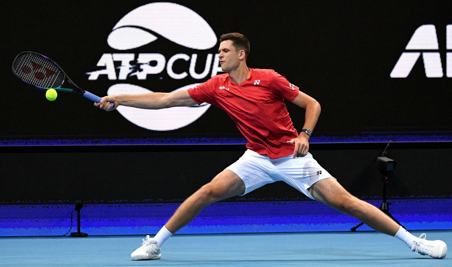 Hubert Hurkacz tym razem nie był w stanie ograć rywala w ATP Cup, ale może być dumny z postawy Biało-Czerwonych